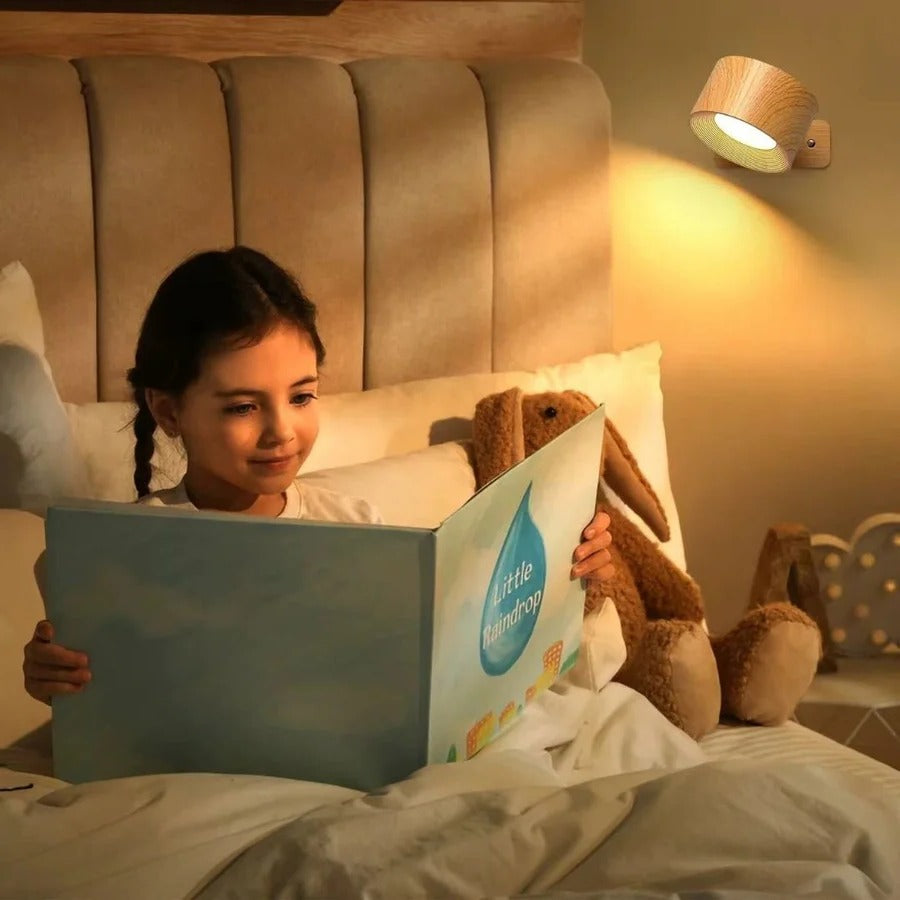 Magnetic Rechargeable Wall Light with 360° Rotation and Touch Controls, USB-C Charging