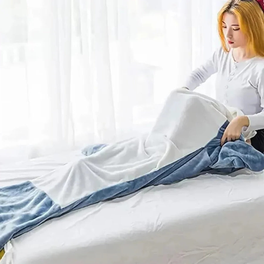 Shark Hoodie Blanket with Soft Flannelette and Roomy Adult Fit, Machine Washable