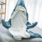 Shark Hoodie Blanket with Soft Flannelette and Roomy Adult Fit, Machine Washable