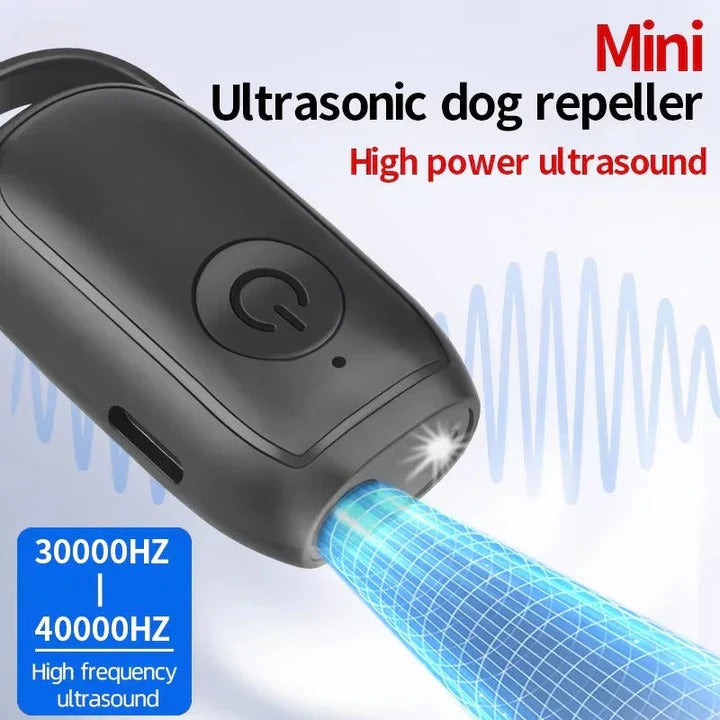 Ultrasonic Dog Bark Control Device with Single Button Activation and Portable Design