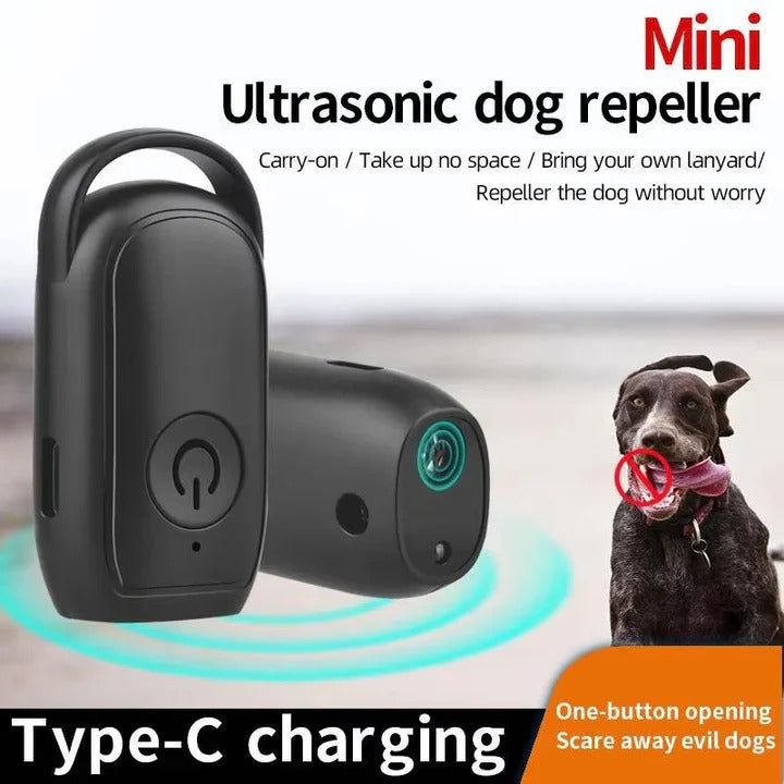 Ultrasonic Dog Bark Control Device with Single Button Activation and Portable Design