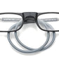 Reading Glasses with Magnetic Nose Bridge and Hanging Temple Loop, Foldable Unisex