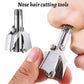 Nose Hair Trimmer with Manual Twist Mechanism and Ergonomic Grip, Stainless Steel