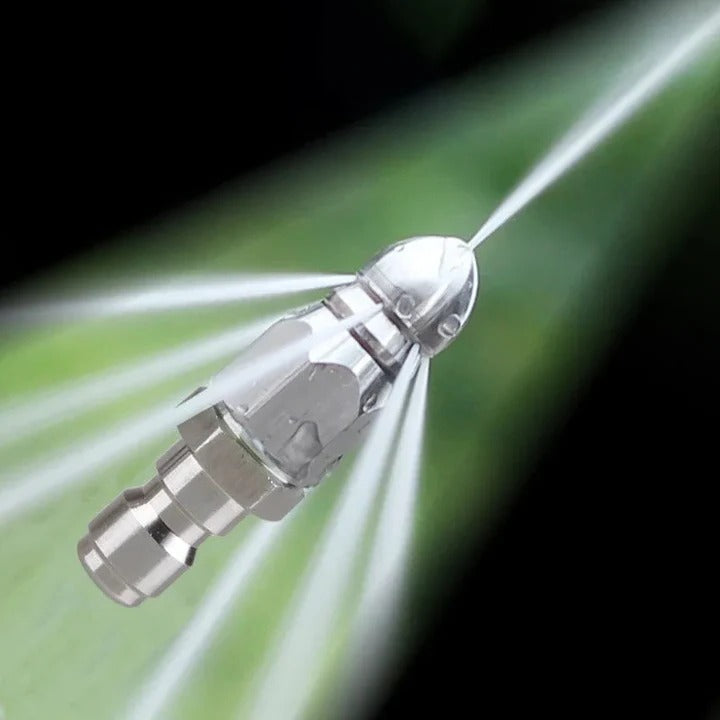 Sewer Jetter Nozzle with 0.39 Inch Orifice and Stainless Steel for Pressure Hoses