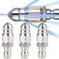 Sewer Jetter Nozzle with 0.39 Inch Orifice and Stainless Steel for Pressure Hoses