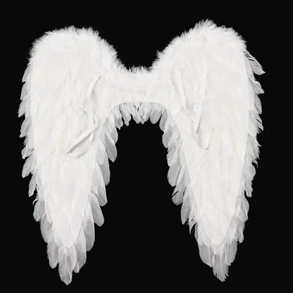 Realistic Feathered Angel Wings Costume for Events and Cosplay