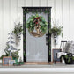 Seasonal Wreath with Pinecones, Berries and Golden Bells, 17in Diameter