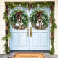 Seasonal Wreath with Pinecones, Berries and Golden Bells, 17in Diameter