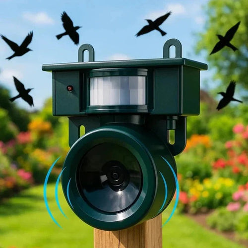 Bird Repeller with Motion Sensor and Adjustable Sensitivity, Weather-Resistant