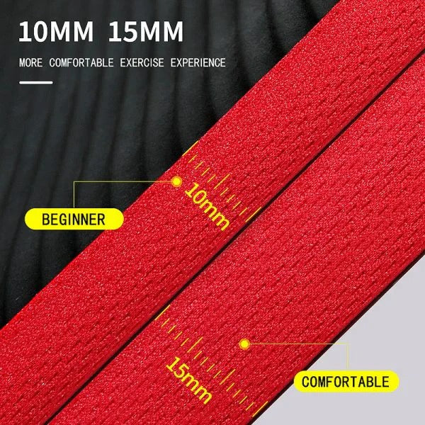 High Density Exercise Mat with Textured Non Slip Surface and Joint Protection