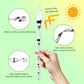 Reflective Bird Deterrent Spiral Rods with Wind Rotation and Hanging Cord, 12/24 Pack