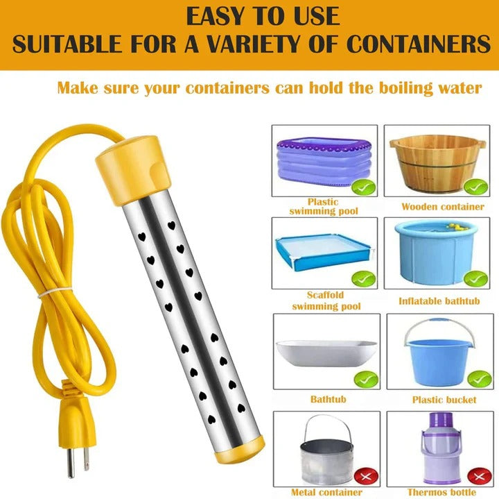 Immersion Water Heater with Guarded Heating Element and Insulated Handle, 220V Kit