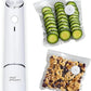 Portable Vacuum Sealer with Rechargeable Battery and One-Button Seal, Reusable Bags