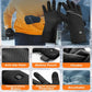 Rechargeable Heated Gloves with Touchscreen Fingertips and Far Infrared Elements