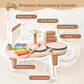 Wooden Drum Kit with 8-Note Xylophone and Cymbal, Toddler Musical Instruments