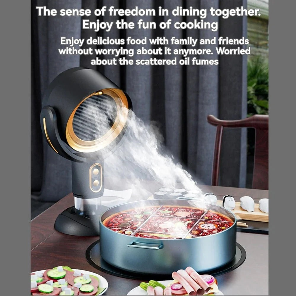Rechargeable Desktop Air Purifier with Dual Filters and Adjustable Angle
