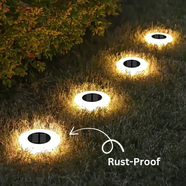 Solar Pathway Lights Set of 4 with Automatic Dusk-to-Dawn Sensor and Dual Color Options