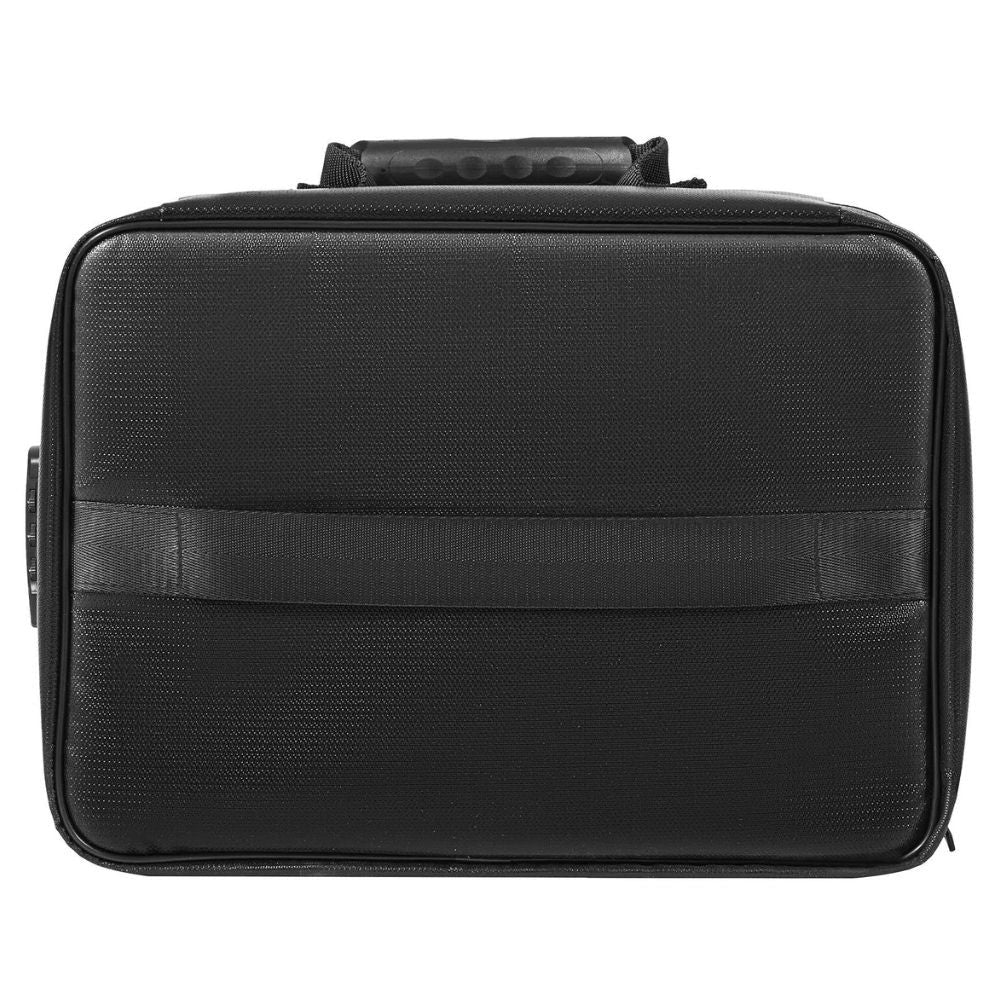 Fire and Water Resistant Document Storage Bag with Built-in Lock and Three Interior Compartments