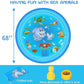 Outdoor Splash Pad 68in with Adjustable Spray and Inflatable Edge