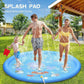 Outdoor Splash Pad 68in with Adjustable Spray and Inflatable Edge