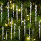 Clear Icicle Ornaments with Shatter Resistant Build and Light Reflecting Surface, 12 Piece Set