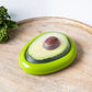 Produce Storage Container with Flexible Stretch Lid and Rounded Shape