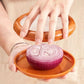Produce Storage Container with Flexible Stretch Lid and Rounded Shape