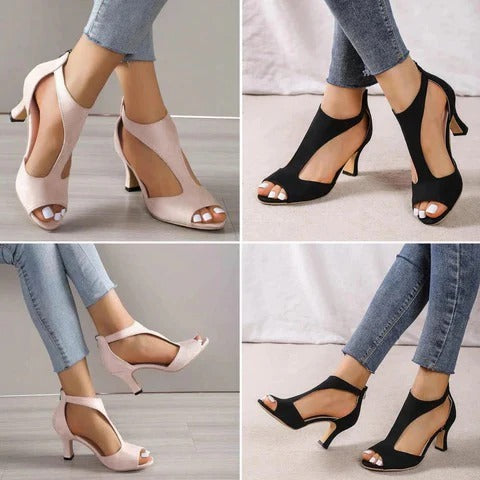 Women’s Orthopedic High-Heel Pumps with Supportive Insole and Refined Design