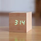 Modern Digital Wood-Style Clock with Hidden LED Display for Minimalist Home Décor