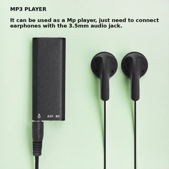 Mini Voice-Activated Recorder for Hands-Free Audio Capture