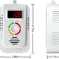 Natural Gas and Carbon Monoxide Detector with Digital Display and Audible Alert