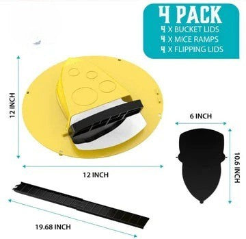 Bucket-Lid Style Rodent Capture System with Auto-Reset Flipping Mechanism
