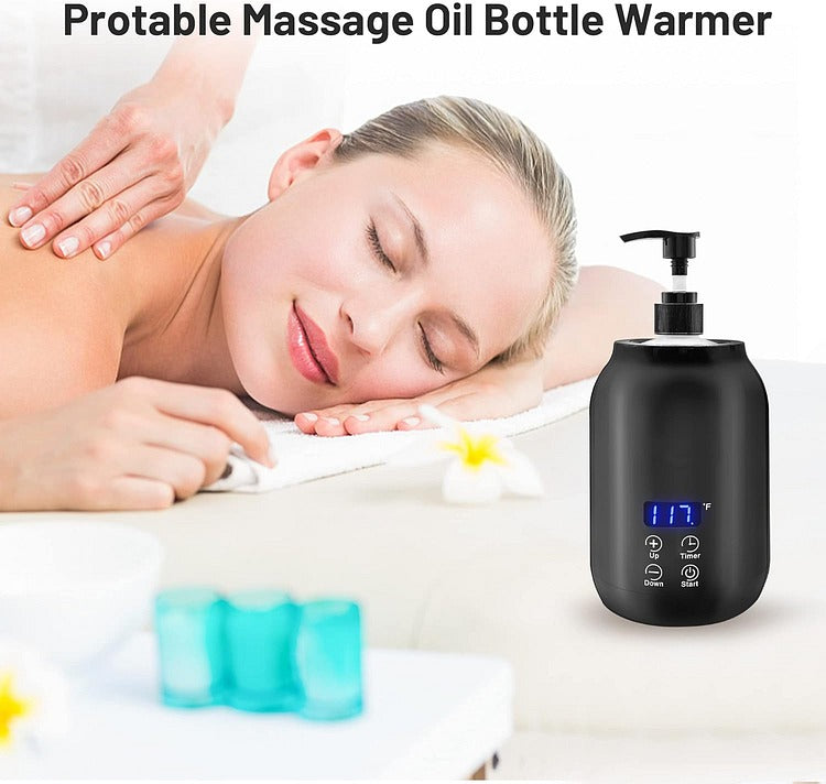 Electric Massage Oil Warmer with 360 Degree Heating and Digital Temperature Control