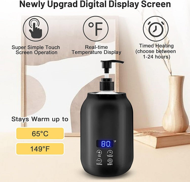 Electric Massage Oil Warmer with 360 Degree Heating and Digital Temperature Control