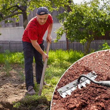 Panel Head Rake Support Versatile Multi-Head Lawn Rake System for Garden Maintenance
