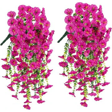 UV Resistant Artificial Morning Glory Hanging Decor