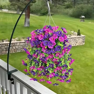 UV Resistant Artificial Morning Glory Hanging Decor