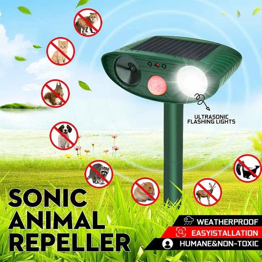 Solar-Powered Ultrasonic Deer Repelling Device for Outdoor Area Protection