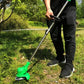 Cordless Battery-Powered Grass Trimmer with Adjustable Shaft and Multi-Angle Cutting Head