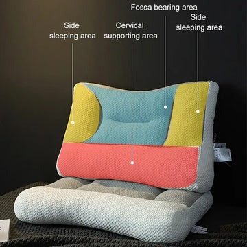 Contoured Supportive Neck Pillow for Sleeping With Structured Shape