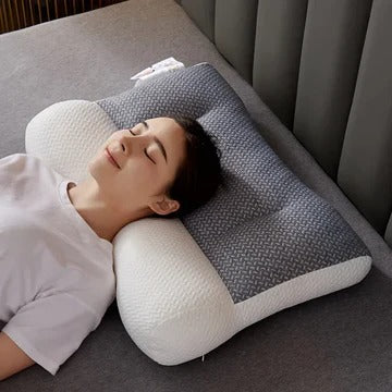 Contoured Supportive Neck Pillow for Sleeping With Structured Shape