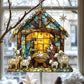 Transparent Nativity Suncatcher with Light Reflecting Surface, 4x4 Inches