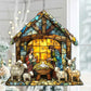 Transparent Nativity Suncatcher with Light Reflecting Surface, 4x4 Inches