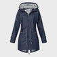 Long Waterproof Hooded Rain Jacket