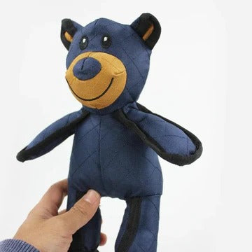 Indestructible Interactive Bear Toy for Heavy Chewers