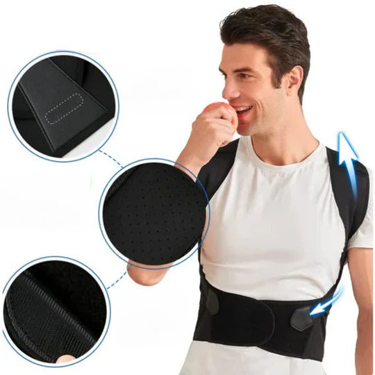 Adjustable Posture Support Brace for Everyday Back and Shoulder Alignment