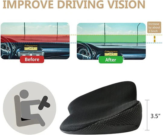 Height-Enhancing Car Seat Cushion for Comfortable Driving