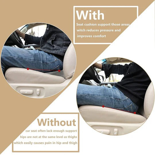 Height-Enhancing Car Seat Cushion for Comfortable Driving