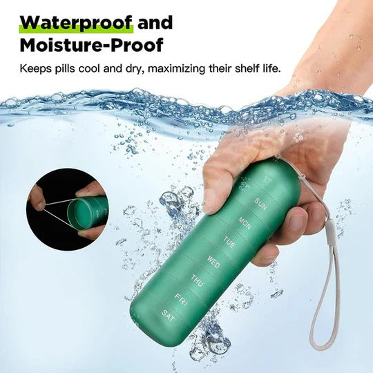 Seven-Day Portable Pill Organizer for Travel and Daily Use