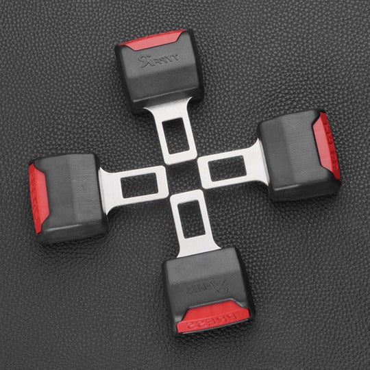 Two-Piece Seat Belt Clip Extender for Vehicle Use